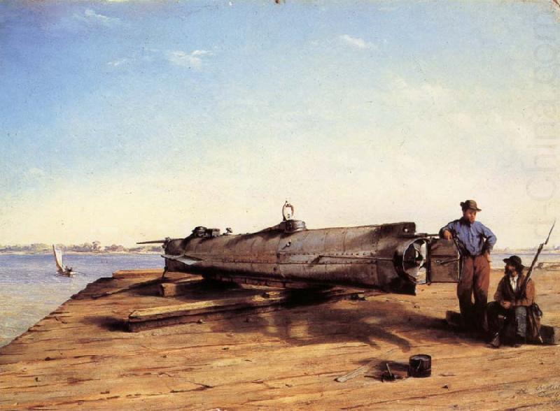 Submarine Torpedo Boat H.L.Hunley,Charleston,Dec.3.1863, Conrad Wise Chapman
